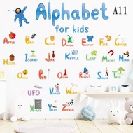 兒童 嬰兒 英文字母 生字 牆貼(三款) 防水 可移除 可貼睡房 書房 玩具房 牆壁 裝飾 佈置 恐龍 (讓孩子時時看到, 加深印象) Alphabet for kids Wall Sticker  A11, A12, A14