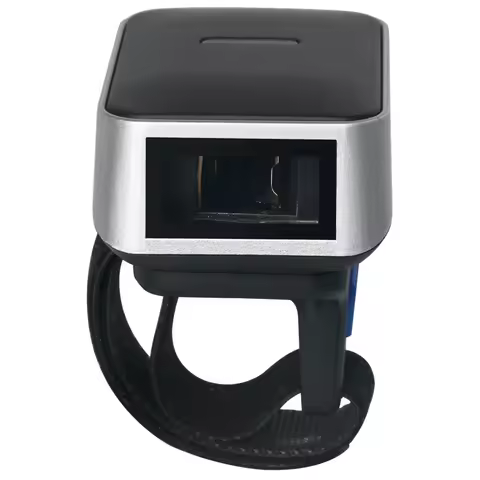 Mini Portable Bluetooth Barcode Scanner 1D & 2D Ring Finger Code Reader with 1MP Camera Wireless USB