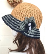 不要小看自己防曬散步遮陽帽/紙拉菲草/草帽/防曬