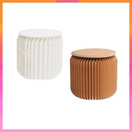 [Kloware2] Paper Stool with Cushion Craft Paper Stool Furniture Foot Stool Foldable Chair for Home Exhibition Halls Gifts Decor