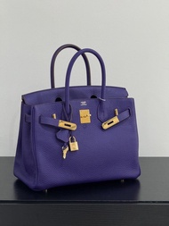 Hermes Birkin 30 梦幻紫 荔枝紋 鎖頭手袋