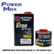 NIPPON NAX 9700 HIGH SOLID 2:1 2K CLEAR COAT e1Liter With HARDENER e500ML
