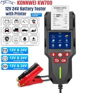 KONNWEI KW700 Car & Truck Battery Tester with Print function  12V 24V Battery Analyzer Cranking Test