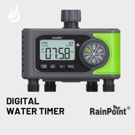 RainPoint Garden Hose Timer [4-Zone Digital, 0.5-8bar, 22L/min Flow, Auto Irrigation, Rain Delay]