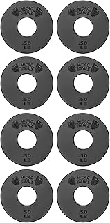 Micro Gainz 1-Inch Center Hole Standard Fractional Weights Plates Set, 8 Piece Dumbbell & Barbell Se
