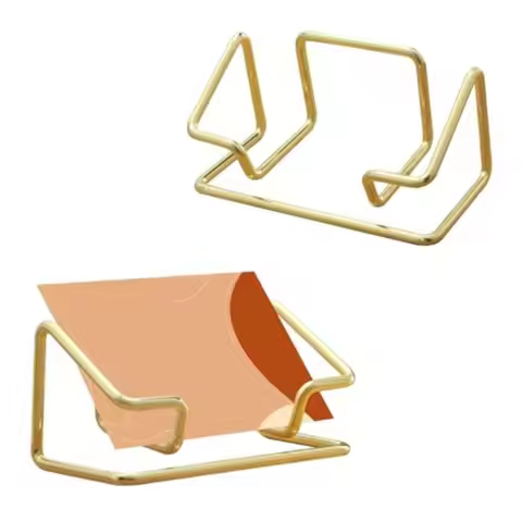 2 Pack Business Card Holder Desk Metal Business Card Holder Display, Business Card Display Stand, fo