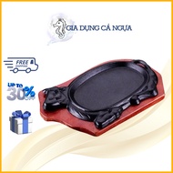 [Wholesale - VAT included] Cast Iron Griddle Pan for Beef Ne - With Base, Non-Stick Cast Iron Griddl