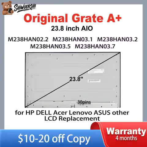 New Original LCD Screen MV238FHM N30 MV238FHM N50 MV238FHM N63 MV238FHM N70 M238HAN02.2 M238HAN03.1 