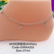925 GELANG KAKI SILVER ( ANKLET SILVER 925 ) 925 纯银脚链