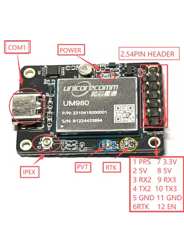 Hexin Starcom Um980 Development Board, Small Size