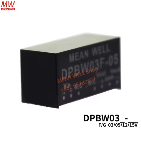 MEAN WELL Switching Power Module 3W SIP Package DC-DC Regulated Converter DPBW03F-05 DPBW03F-12 DPBW