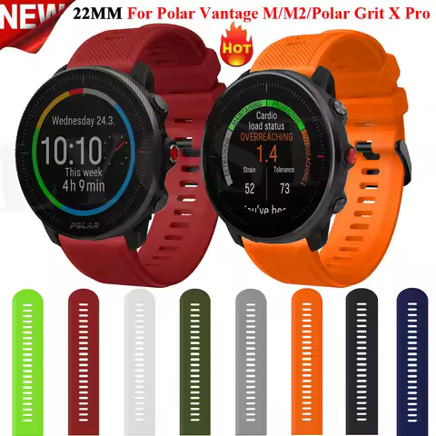 22mm Wrist Straps For Polar Vantage M/M2 Smart Watch Band Polar Grit X Pro Titan Watchband Silicone 