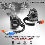 MOKOTO AEROX V1 HANDLE SWITCH WITH HAZZARD LIGHT DM-011 ONE PAIR FOR YAMAHA AEROX / MIO I 125 / MIO 