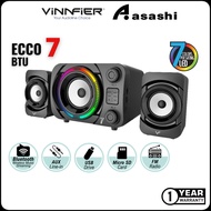 Vinnfier ECCO 7 BTU Bluetooth Speaker LED Lights with FM Radio Micro SD card and USB Slot