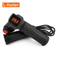 12V-90V Electric bike scooter Speed Accelerator Throttle Handle With Button Switch Battery voltmeter