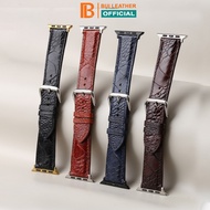 AW ostrich Leather strap with hand-stitched scales D109A-size 38mm, 40mm, 41mm, 42mm, 44mm,45mm, 49m