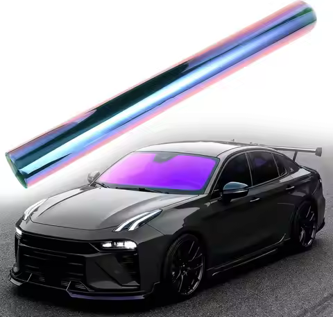 Dreamy Royal Purple Glass Tint VLT65% UV99% IRR99% Front and Side Car Window Film with Shiny Purple-