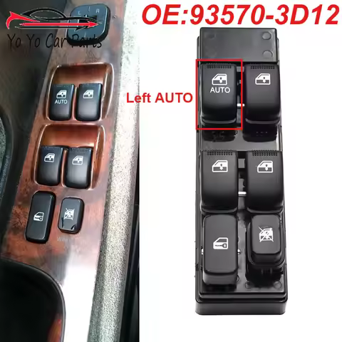 93570-3D121 935703D121 For 2003-2005 Hyundai Sonata Front Left AUTO Power Window Control Switch Wind