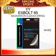 (100% ORIGINAL) YY EXBOLT 65 BADMINTON STRING WHITE / BLACK / YELLOW - MADE IN JAPAN - EX BOLT EXBOL