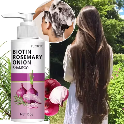 Biotin Rosemary Onion Shampoo, 150g Natural Hair Care Shampoo for Nourishing & Strengthening Hair