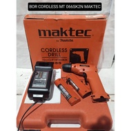 OBRAL MAKTEC Bor Cordless Drill Bor Baterai Charger MT066SK2 Maktec