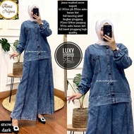 Contemporary Model Women's Suit Ld 130 cm Pj 87 cm Jumbo Size XXXL matt Jeans Wash HQ Elastic Waist 