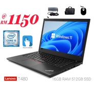 T480 i5 8th Generation 16GB RAM 512 GB SSD Touch Screen Windows 11