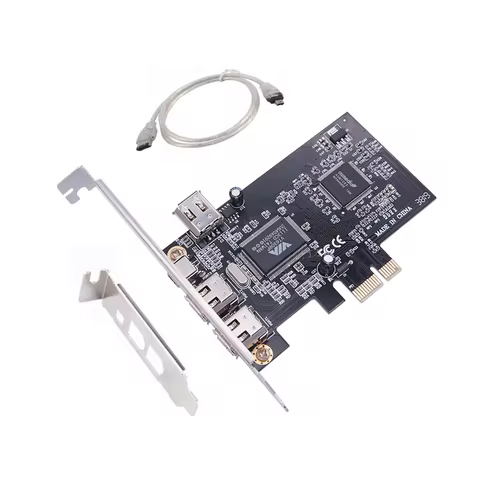PCI-e 1X to External IEEE 1394 4 Ports (3 x 6Pin + 1 x 4Pin ) Firewire Card Adapter 1394A PCIe With 