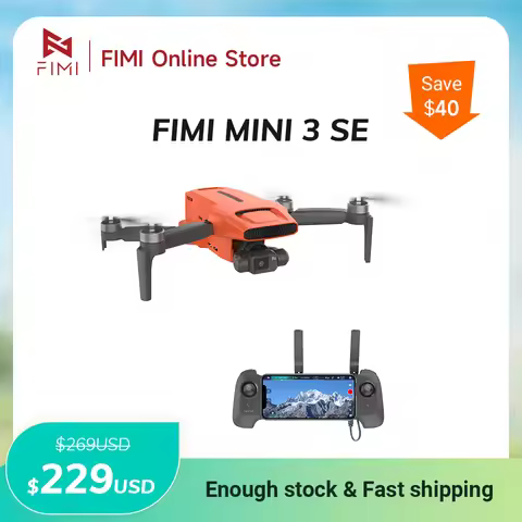 FIMI MINI 3 SE foldable drone 4K professional for adults with a camera 30fps 3-Axis Gimbal 245g 9km 