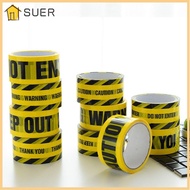 SUER Warning Tape, DO NOT ENTER Yellow Tape Caution Signs Adhesive Tape, Tool Black Character Party 