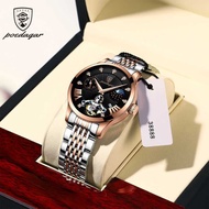 POEDAGAR Swiss certified imported watch for men original waterproof calendar automatic design men's watch fashion hollow