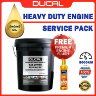 DUCAL HEAVY DUTY ENGINE OIL 20W50 API CH4/SL -18 LITRES (FREE ENGINE FLUSH)MINYAK HITAM MINYAK ENJIN