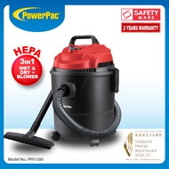 PowerPac Wet &amp; Dry Bagless Vacuum Cleaner, Vacuum Cleaner with Blower , Vacuum Cleaner With HEPA Filter 16KPa Suction (PPV1300)