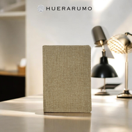 Sổ bìa cứng B5 HUERARUMO 300 trang màu vàng nhạt in offset khâu chỉ bìa vải dệt thoi.