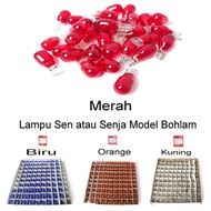 UNGU HIJAU MERAH T10 Bulb Plug-in Turn Signal Color Bulb Tancep Sen Plug-in Riting 10W 12v Motorcycl