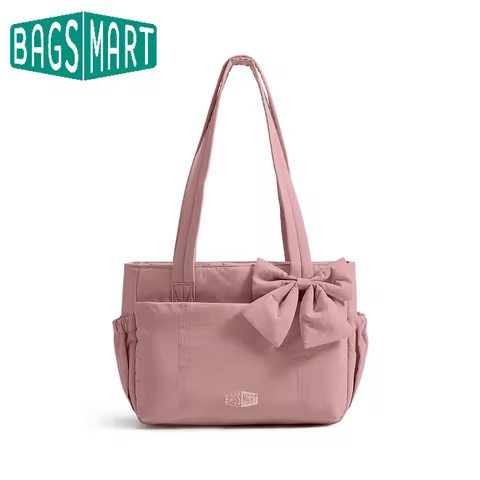 BAGSMART Versatile Travel Tote Bag Women Commuting Bag Multiple Pockets Messenger Handbag College Sc