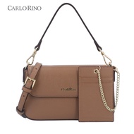 Carlo Rino Brown Golding Crossbody Bag