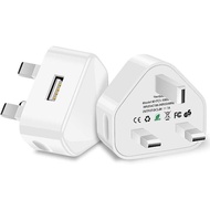 YooGoal® 2 Pack Universal 1-Port USB UK Mains Charger Plug Wall Adaptor for Compatible with iPhone
