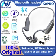 ใหม่ K9/K9pro 3-in-1 Bone Conduction ชุดหูฟังว่ายน้ำบลูทูธมีความอดทนยาวนานเป็นพิเศษ,ไม่มีหู Air Cond