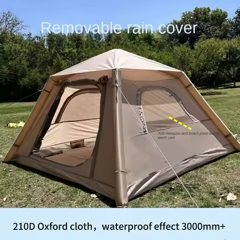 Inflatable Camping Tent 5 Square Meters One-touch tent 3-4 People Outdoor Sun and Rain Folding Porta