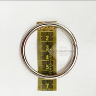 Iron o ring 6cm 60mm round ring circle ring 6 cm 60 mm white nickel unit
