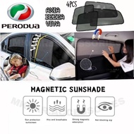 PERODUA AXIA/BEZZA/VIVA 4PCS MAGNETIC SUNSHADE BLOCK UV HIGH QUALITY