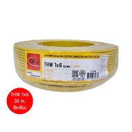 Thai Union THW 1x6 30ม. Copper Conductor 450/750V PVC 70 สายไฟ THW