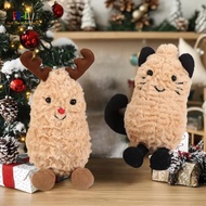 HL Halloween Fun Cat Peanut Plush Toy Soft Creative Dolls Cute Cartoon Stuffed Cat Elk Doll Funny Ki