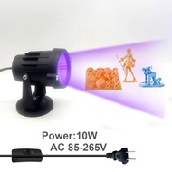 405nm UV LED Lamp with 1.5m Switch Wire Plug for Ultraviolet Curing Gel Nail SLA DLP 3D Printer 10W 