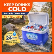Portable Ice Box Cooler 6L 15L 25L Insulated Cooler Box for Camping Picnic Fishing Travel Philippine