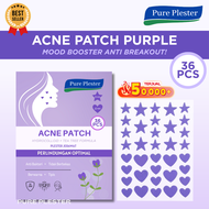 Acne Pimple Patch Purple / Plester Jerawat Ungu Karakter Star dan Love - Hydrocolloid Patch - Obat