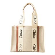 Chloe 帆布Woody Tote Medium手挽袋