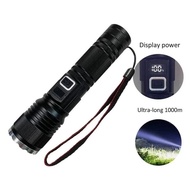 100000 lumens 6800mAH LED Powerful Flashlight Alloy Body 5 Lighting Modes Type-C Torch Light Tactica
