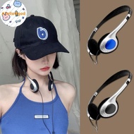 AYellowgod Personality Retro Headphones Millennium Y2K Style Headset Headset Over Ear Earbud Fashion